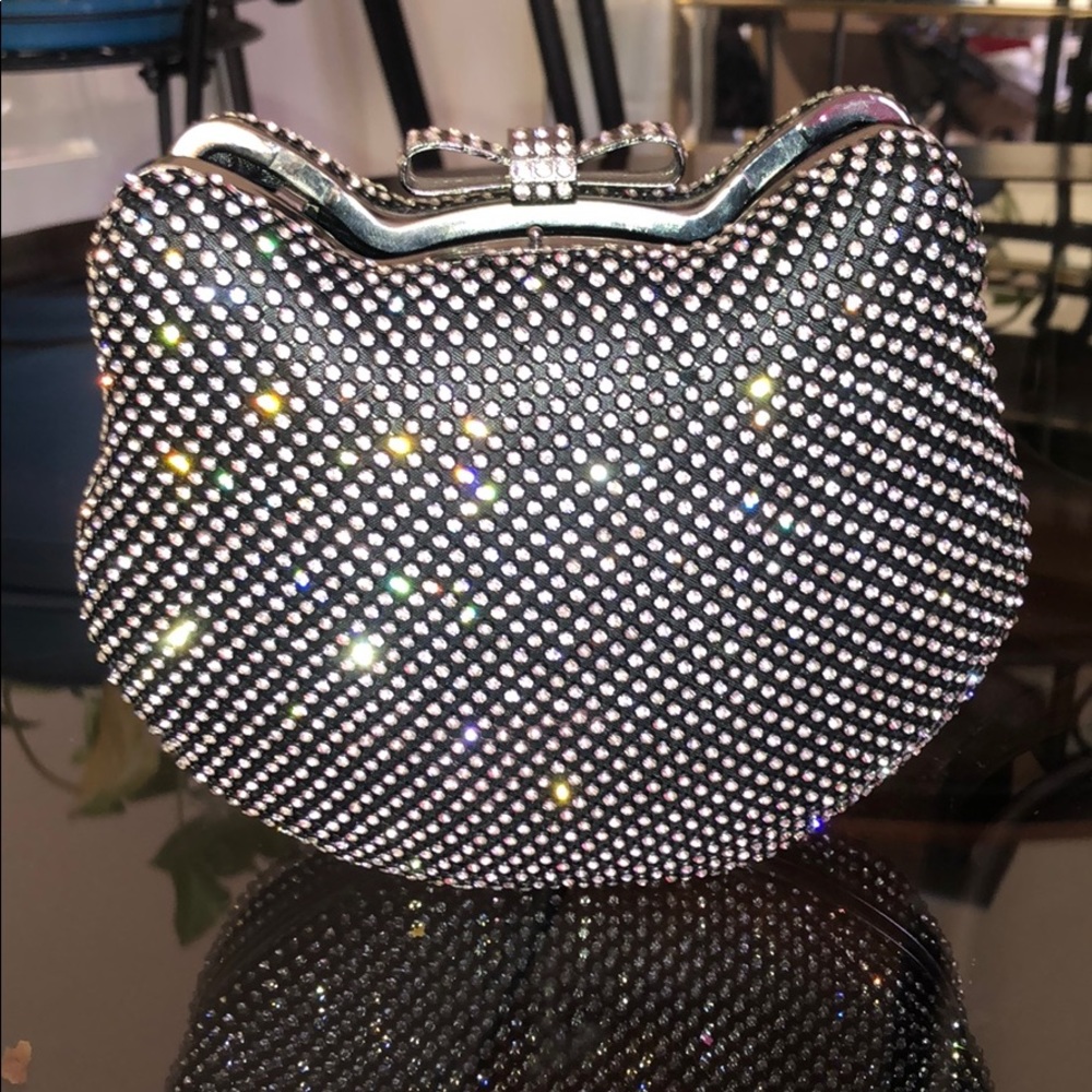 Clutch Purse: Sparkling Kitty Face